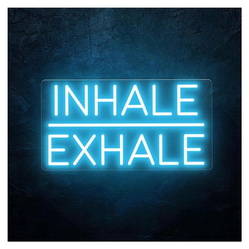Yoga Fitness Power Yoga - Enseigne lumineuse néon « Inhale Exhale