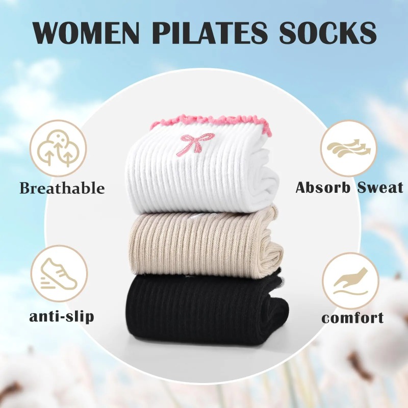 Yoga Fitness Yoga - Chaussettes de yoga professionnelles, chaussettes antidérapantes