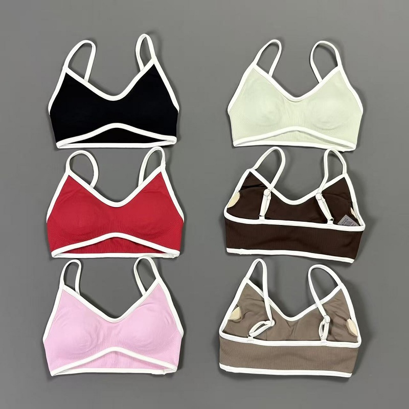 Yoga Và Fitness - Soutien-gorge de yoga contrastant pour femme,