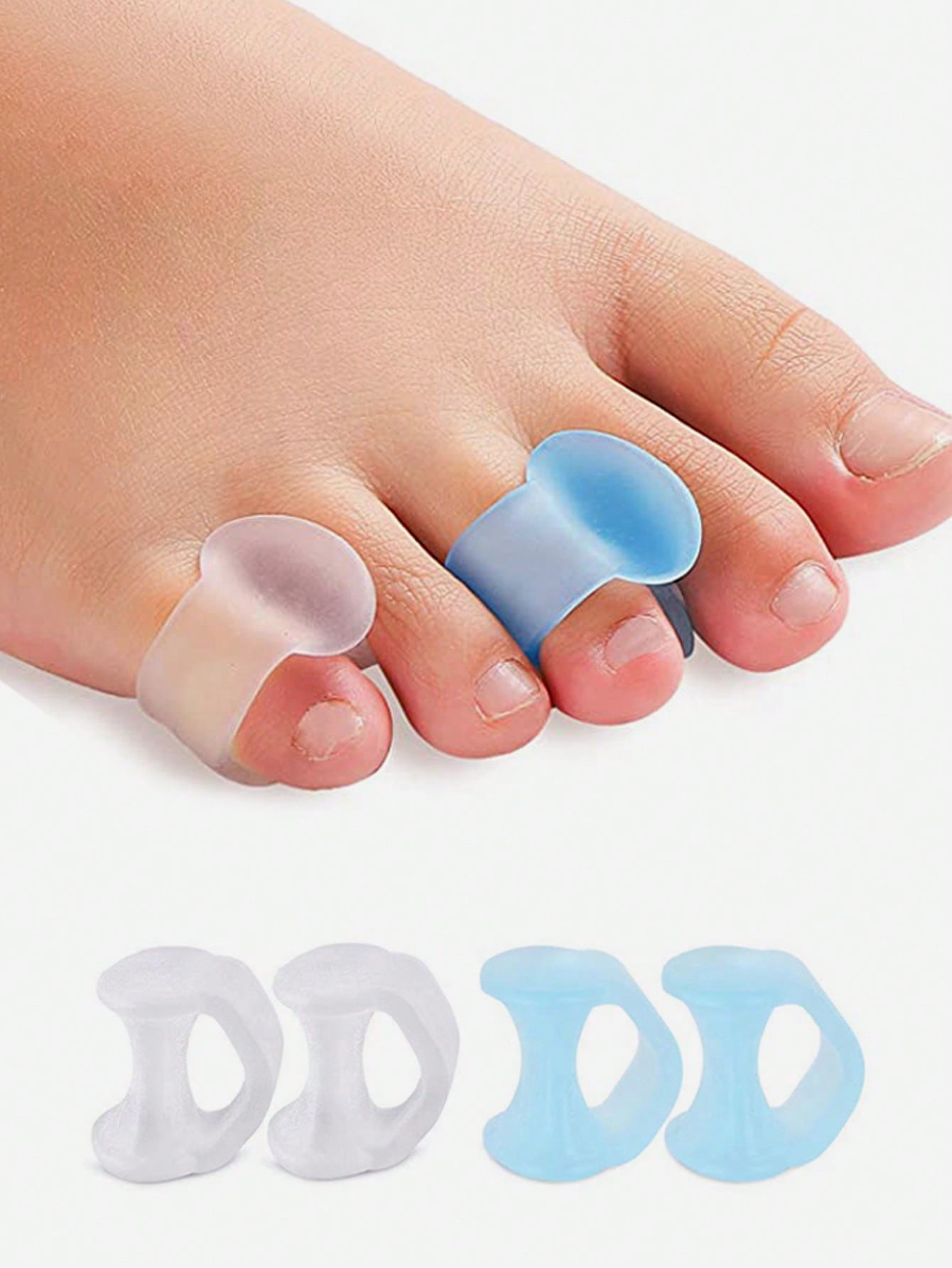 Yoga Toe Separator - Séparateurs d'orteils en gel, 4 pièces,