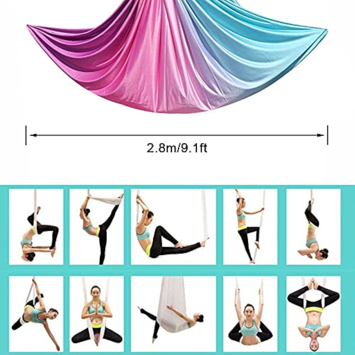 Hamac de yoga aérien 5M x 2.8M - Yoga Swing Aerial avis et prix